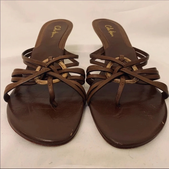 Cole Haan Brown Leather Sandals: Size 8 1/2. Stylish and comfortable. - Picture 6 of 9